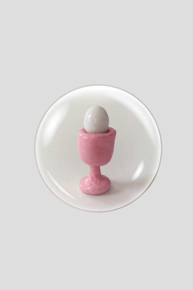 Pink egg cup