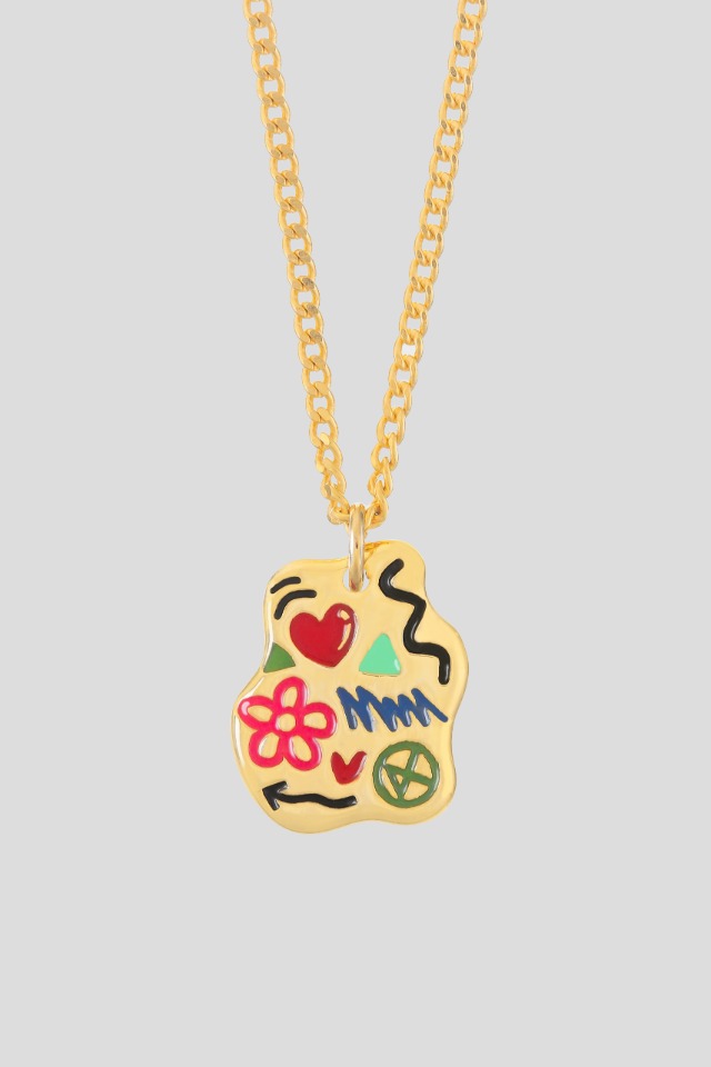DOODLE NEC SILVER925(18K GOLD PLATED)