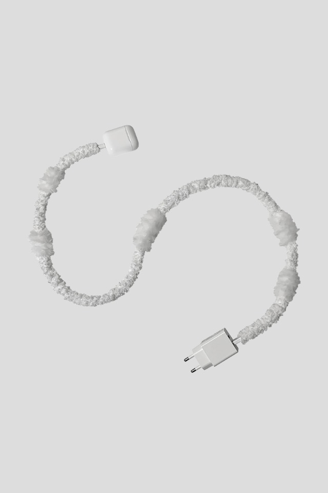 Fuzzy Cable Bunny (White)