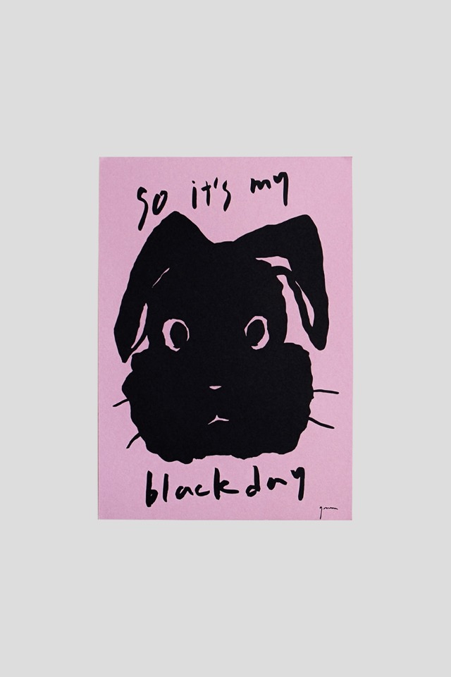 A2 Poster Black Bunny