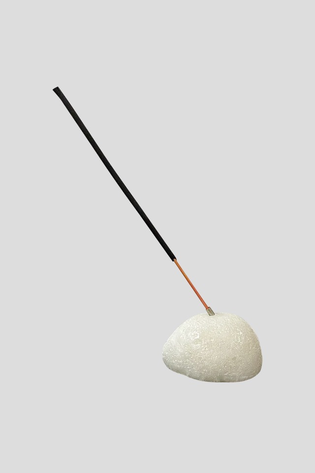 Half egg - incense holder  화이트