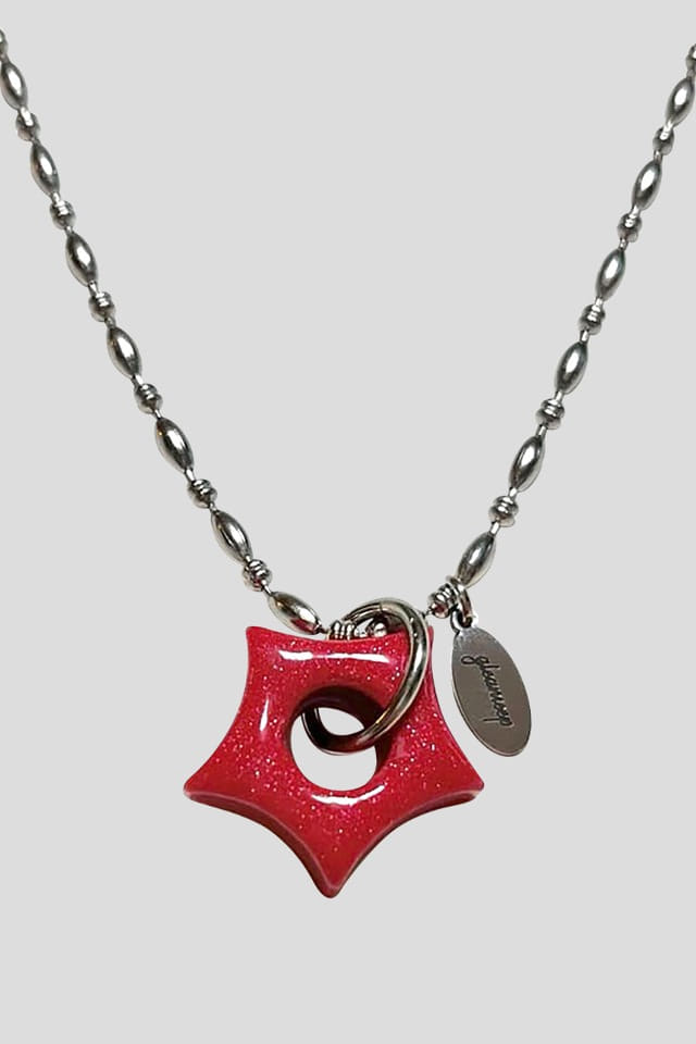 gleaming little star necklace [red]