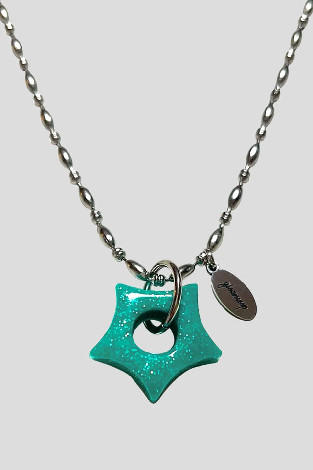 gleaming little star necklace [mint pearl]