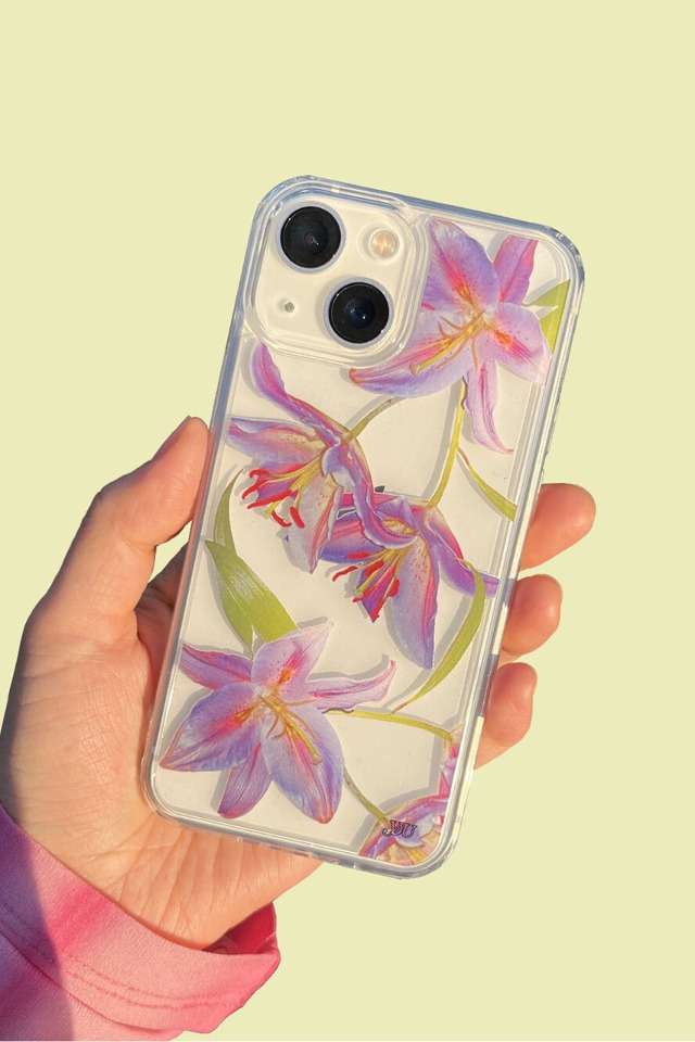 Midnight Lily Clear Case
