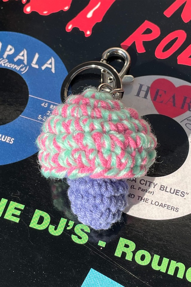 Love Paradise Crochet Toadstool Keychain