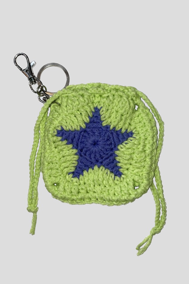 Love Paradise Crochet  Star Mini Pouch  Keychain