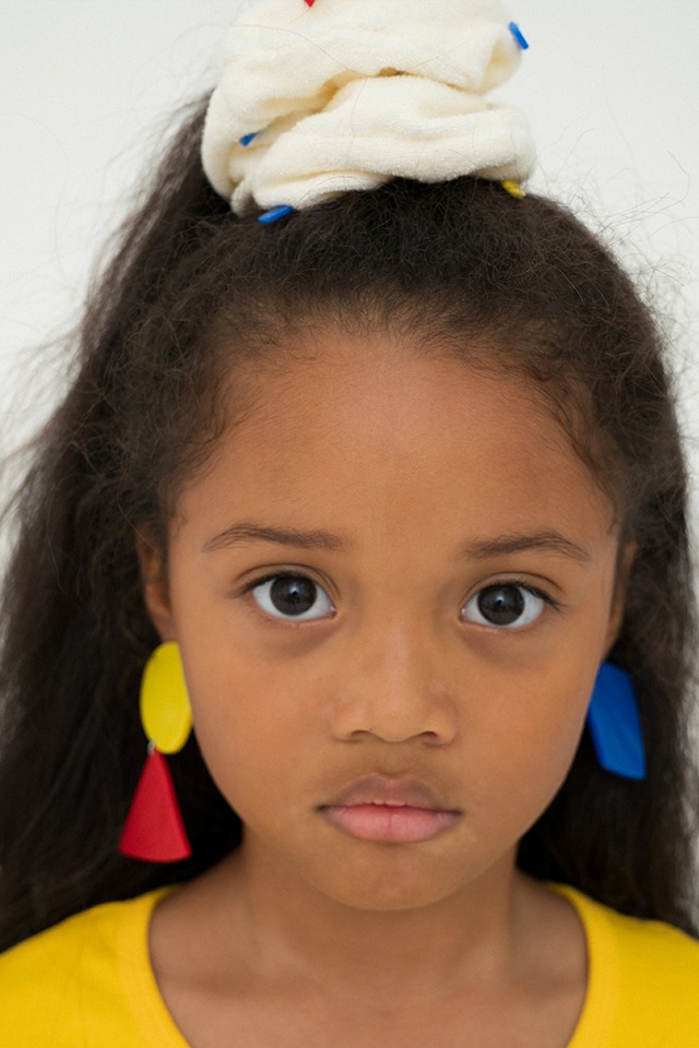 primary colors paper earring