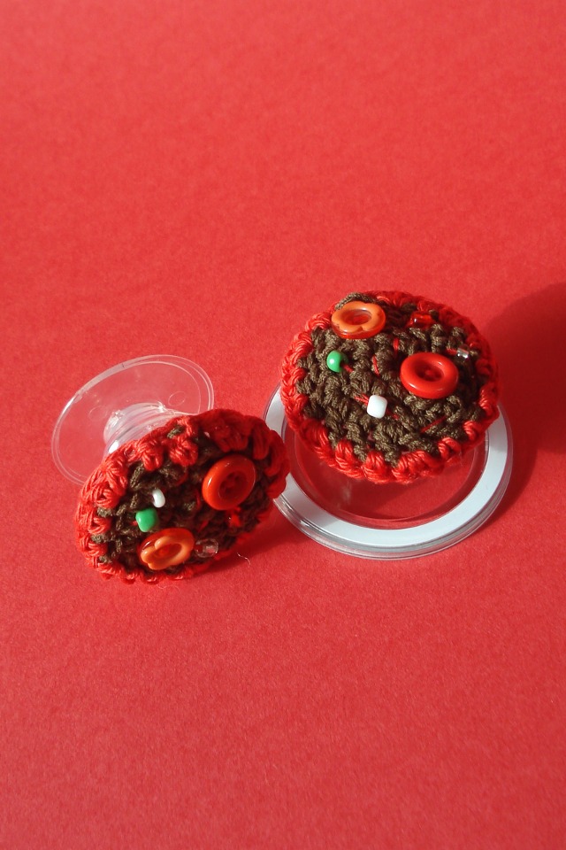 Holiday Button Home Tok- Red