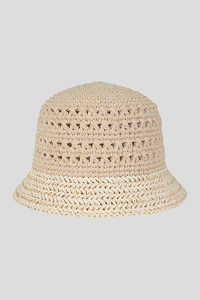 herringbone bucket hat (ivory)_summer