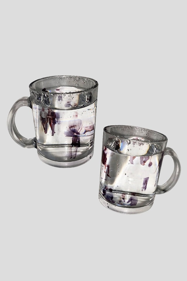 Our backs glass mug cup